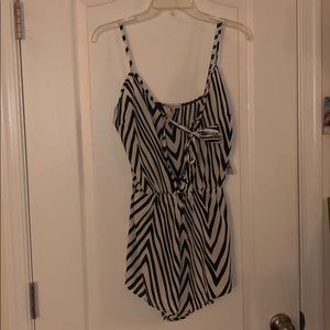 Black and white romper